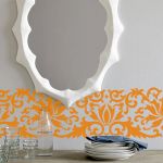 Border Flower Pattern Wall Decor