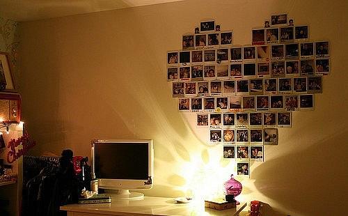 Wall Decoration by Using Photos and Stickers