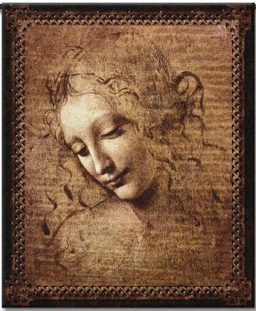 Female Head tapestry by Leonardo Da Vinci