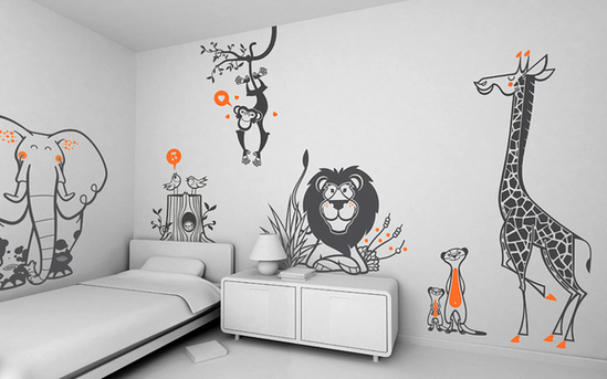 Animals wall decoration pictures