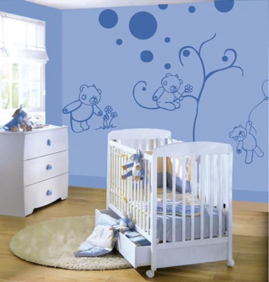 Soothing bear wall decoration kids room