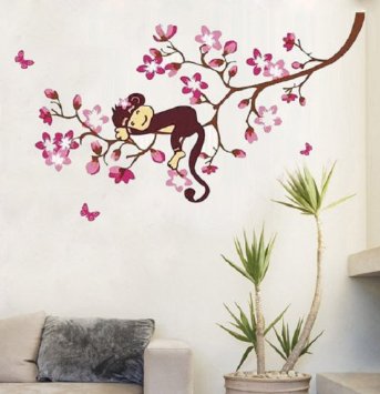 Monkey wall art for kids room