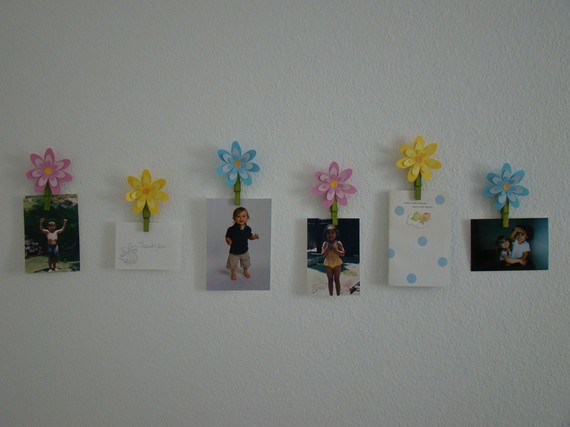 Flower Art Photo Display Clips Wall Decor