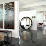 Modern Entry with Decorative Metal Wall Panels