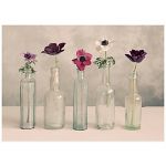 Wall Art with Canvas Floral Row