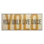 You Only Live Once Typography Wall Art