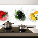 Splashing Peppers - Panorama - Kitchen Splashback