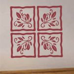 Stencil paint wall decoration