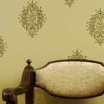 Paisley Motif Stencil Wall Art