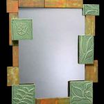 DIY Mirror Wall Decoration with Tiles