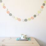 Multicolored garland wall decoration