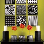 Black and white wall decoration