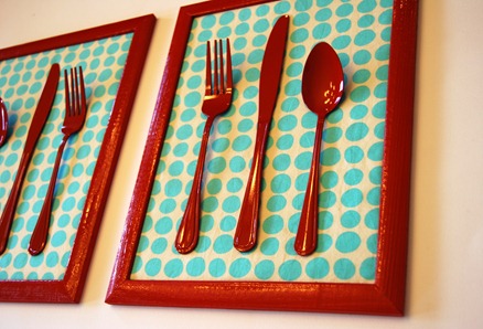 Cutlery wall decoration for kitchen