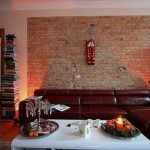Modern living room brick wall decoration