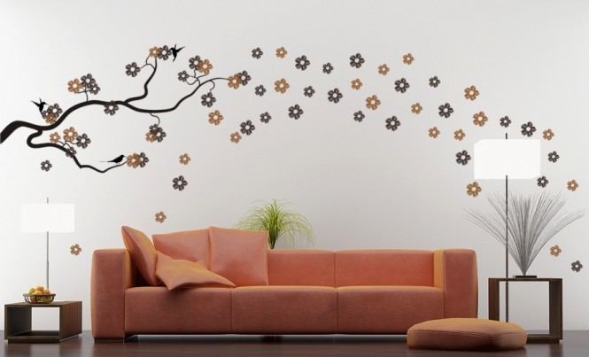 Modern living room wall decoration