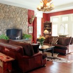 Stone wall decoration for living room