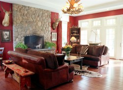 Stone wall decoration for living room