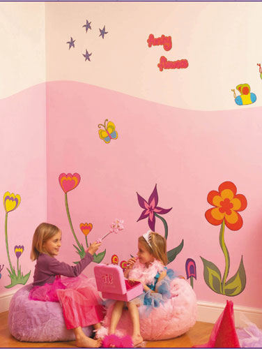 Kids room floral wall art
