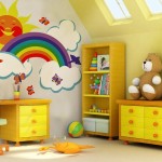 Rainbow wall decoration for kids room
