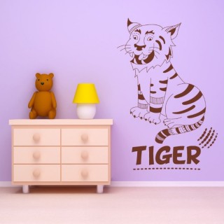 tiger wall art for kids room