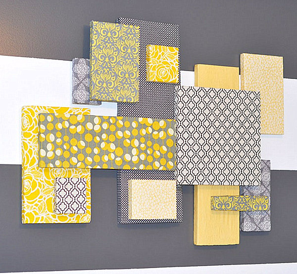 Abstract Fabric wall decoration