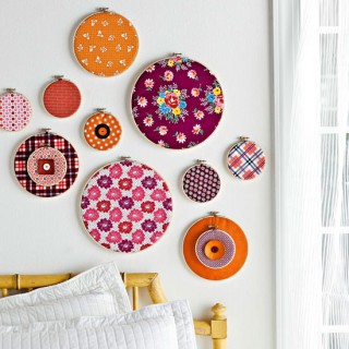 Fabric frame wall decoration