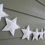 Paper star garland wall hanging