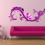 Modern and Stylish pink Wall Decoration in Living Room Display