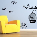 Branch with a Bird Cage Wall sticker