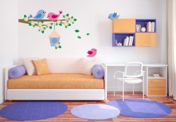 Branch with Brids Family Wall sticker