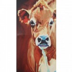 One Cow Tall Canvas Wall Art