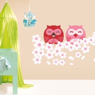 Cherry Owls Wall sticker